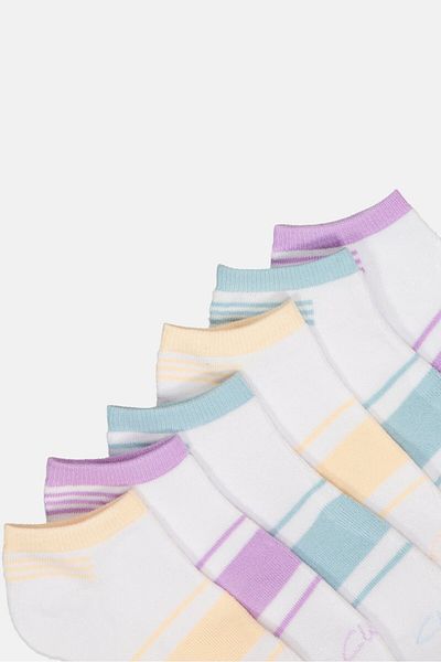CLARKS Women 6 Pair Brand Logo Chaussettes Socks, Multicolor