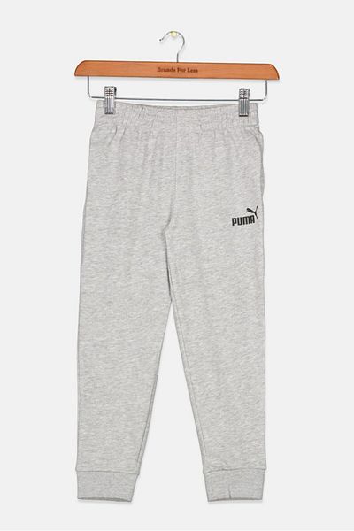Puma Kids Boy Brand Logo Jogger Pants, Light Heather Grey