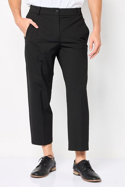 Tommy Hilfiger Men Regular Fit Solid Straight Leg Pants, Black