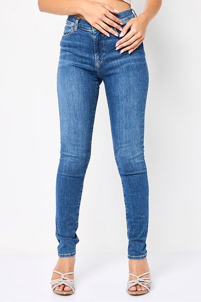 Gant Women Skinny Fit Mid Rise Wash Stretchable Denim Jeans, Blue