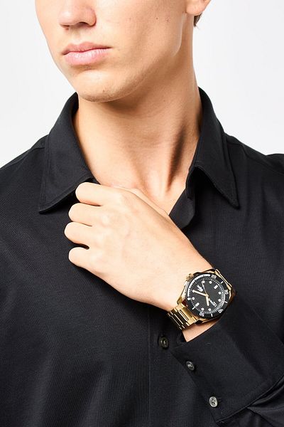 Lacoste Men 2011287 Stainless Steel Watch 44 mm, Gold