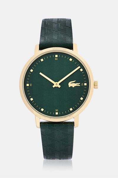 Lacoste Women 2001355 Leather Watch 35 mm, Green