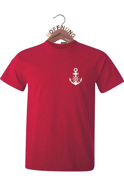 HOFFNUNG Unisex Men/Women Crew Neck Captain Anchor Printed Oversize T-Shirt