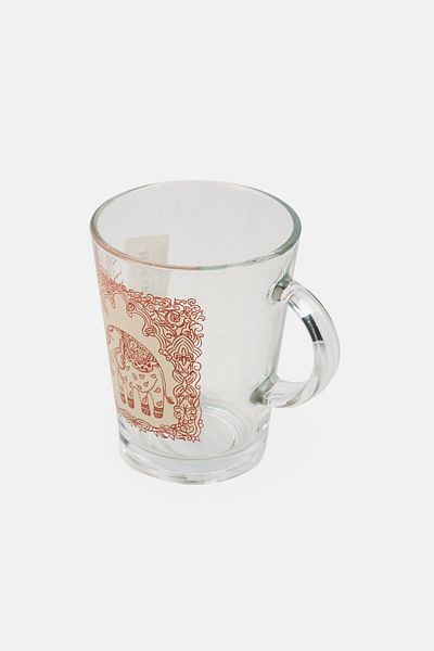 Ritzenhoff & Breker Printed Glass Coffee Mug 380ml, Transparent