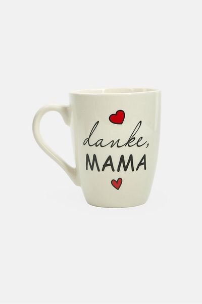 Ritzenhoff & Breker Porcelain Thanks Mama Coffee Mug 310 ml, Off White