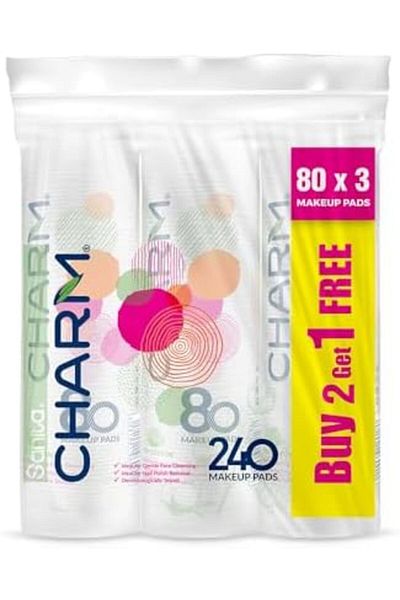 sanitapore Sanita Charm 100% Cotton Round Pads, 240 (80X2+1) Pads