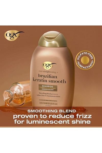 OGX Ever Straightening+ Brazilian Keratin Therapy Shampoo, 385ml
