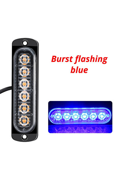 Choice3 Flash Blue 1X Truck 12V-24V LED Warning Strobe Grille Flashing Lamp B...