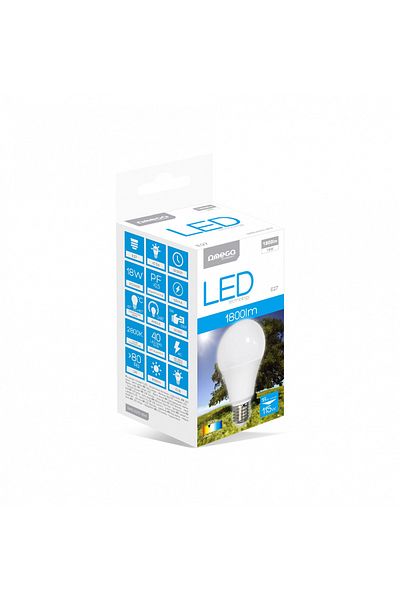 Omega Bec Led Omega 43360 bulb eco,2800K E27 18W,1600lm,lumina calda