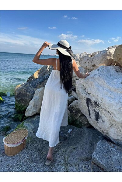 WeShaya Midi Light Dress with Stone Strap