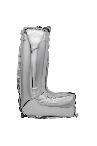 Mirific Party Silver Foil Balloon, Letter L, 40 cm