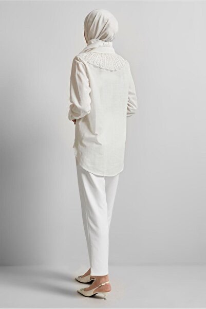 TRENDTESETTÜR ΓΥΝΑΙΚΕΙΟ Εκρού ΒΑΜΒΑΚΙ ΠΟΥΚΑΜΙΣΟ TUNIC T 4122