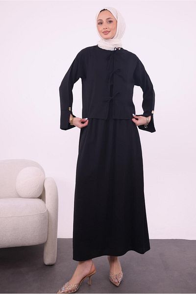 TRENDTESETTÜR Women's Black Jacket and Dress Suit t 9194