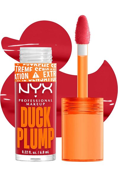 NYX Professional Makeup Duck Plump Lip Plumping Lacquer, High Pigment, High Shine, High Sparkle Lip
