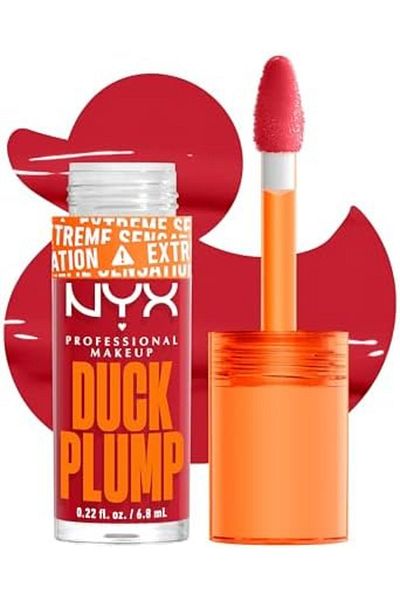 NYX Professional Makeup Duck Plump Lip Plumping Lacquer, High Pigment, High Shine, High Sparkle Lip