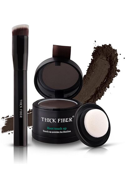 Thick Pr THICK FIBER Root Touch Up Powder, Root Cover Up Hairline Powder for Thin Hair - Water & Sweat Resist