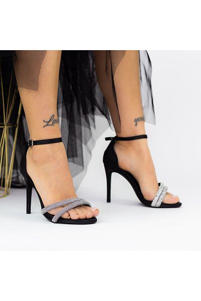 mei Sandale Dama cu Toc subtire 2XKK573 Negru (D55|D56) Mei