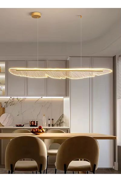 KARAZ Feather-shaped acrylic chandelier