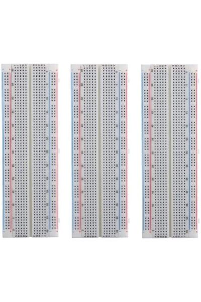 ELEGOO 3 pcs Breadboard 830 Point Solderless Prototype PCB Board Kit for Arduino Proto Shield Distri
