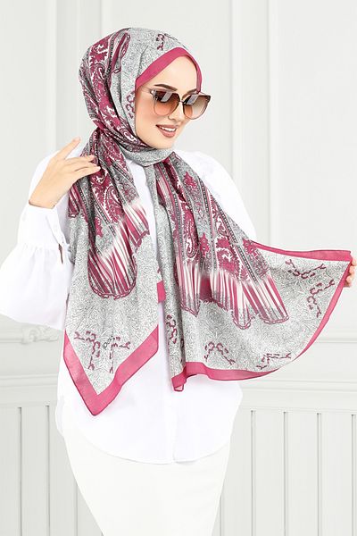 ModaMerve Εθνολογικό Σχέδιο Μαλακή Σα shawl Σειρά 139IPK1145-M Φούξια