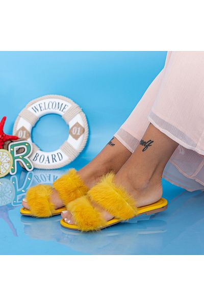 mei Women's Slippers LE208 Yellow (C11) Mei