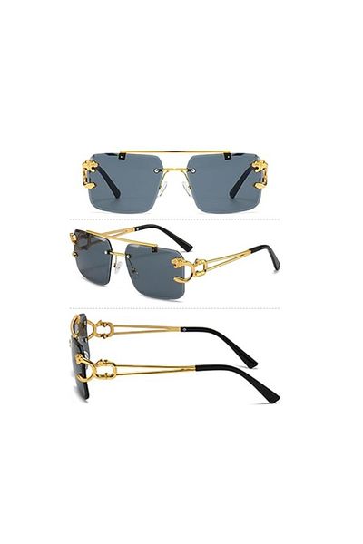 REDz Accessories Ochelari de soare premium, model Jaguar, fără rame, protecție UV400, negri