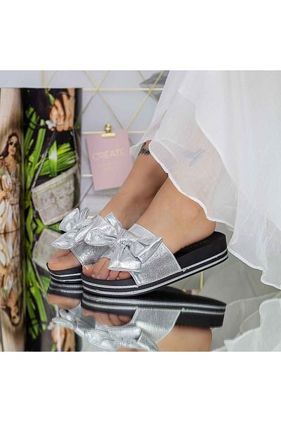 mei Women's Slippers WS221 Silver (M11) Mei