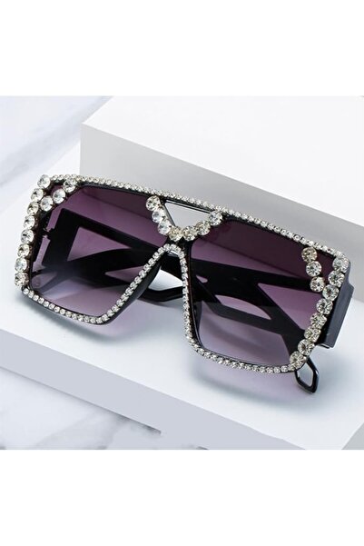 REDz Accessories Geometric Sunglasses, Glam Lux Style, UV Protection, Purple Lens