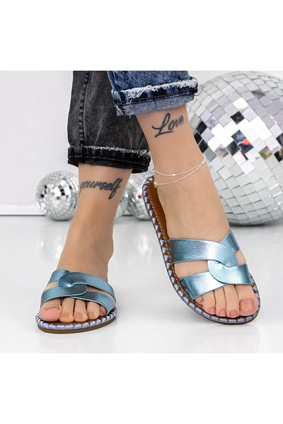 mei Papuci Dama cu Talpa Joasa 3BL2 Albastru | Mei