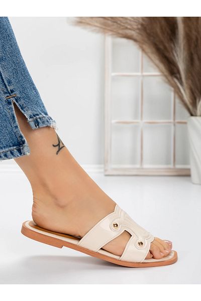 mei Women's Slippers with Low Sole 3AW307 Beige | Mei