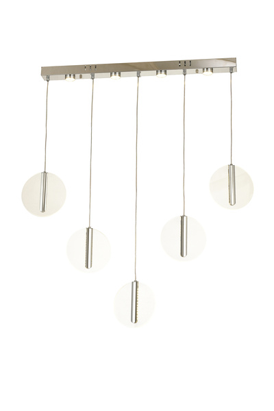 Avizemoda Lovena 5'Li Ledli Dim Kumandalı Modern Yemek Masası Üstü Avize 3 Re...