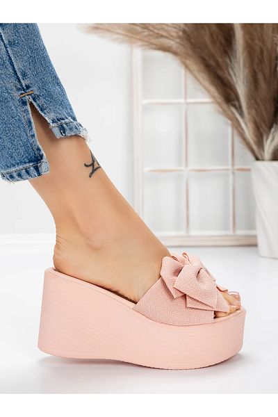 mei Women's Platform Slippers 5WL8 Pink | Mei