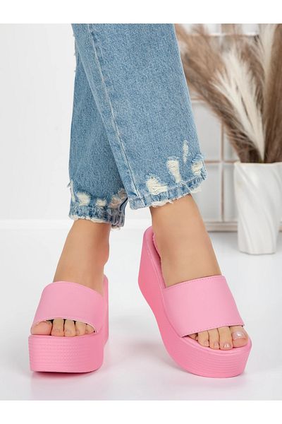 mei Women's Platform Slippers 5WL6 Pink | Mei
