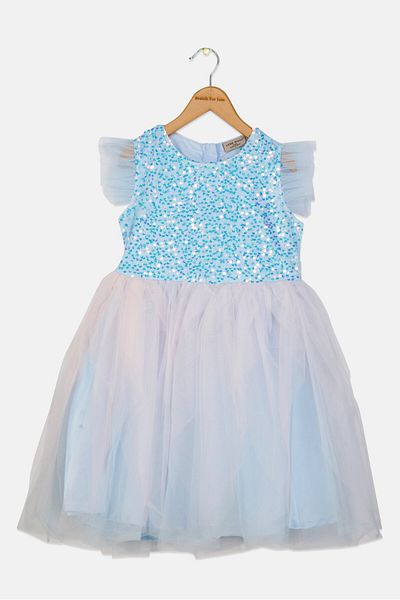Luna Moon Kids Girl Sequined Party Dress, Multicolor