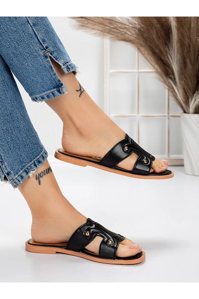 mei Women's Slippers with Low Sole 3AW307 Black | Mei
