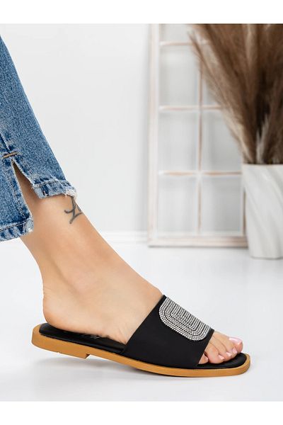 mei Women's Slippers with Low Sole 3AW308 Black | Mei