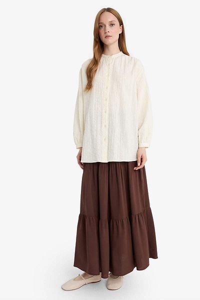 DeFacto A-Line Viscose Maxi Skirt F8242Ax25Sm