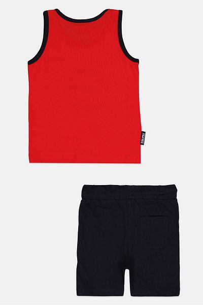 Guru 99 Toddler Boy 2 Piece Graphic Print Vest And Short Set , Multicolor