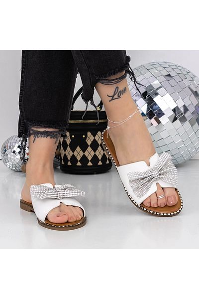 mei Women's Slippers with Low Sole 3LE58 White | Mei