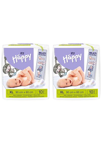 Happy Absorbent Fitted Sheet For Bed Protection, , 90x60 Cm, 20 Pcs