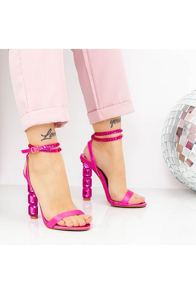 mei Sandale Dama cu Toc gros 2BD30 Fucsia Mei