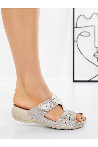 mei Women's Slippers with Low Sole 5XJ38 Guncolor | Mei