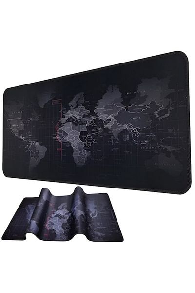AB HOMES AB HOMES Professional Gaming Mouse Pad, 90x40 cm, World Map Design, Waterproof, Rubber Base An