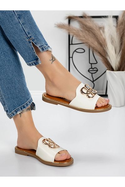 mei Women's Slippers with Low Sole 5PT3 White | Mei