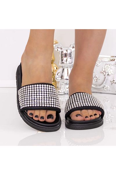mei Women's Slippers with Low Sole 3AW302 Black | Mei