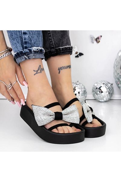 mei Women's Slippers with Low Sole 3JF38 Black | Mei