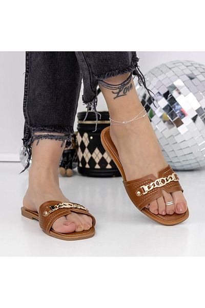 mei Women's Slippers with Low Sole 3MN10 Brown | Mei