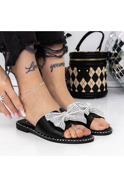 mei Women's Slippers with Low Sole 3LE58 Black | Mei