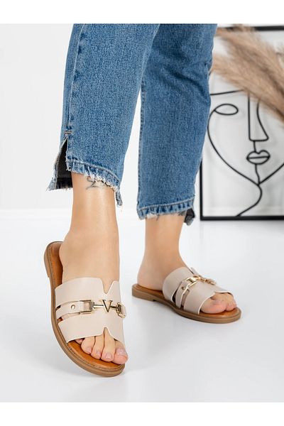 mei Women's Slippers with Low Sole 5PT8 Beige | Mei