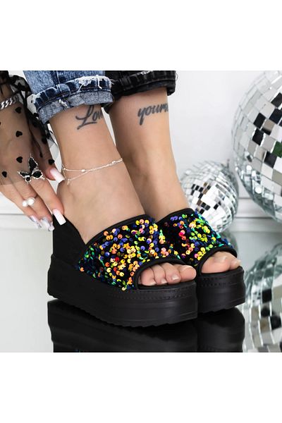 mei Women's Platform Slippers 3AW316 Multicolor | Mei
